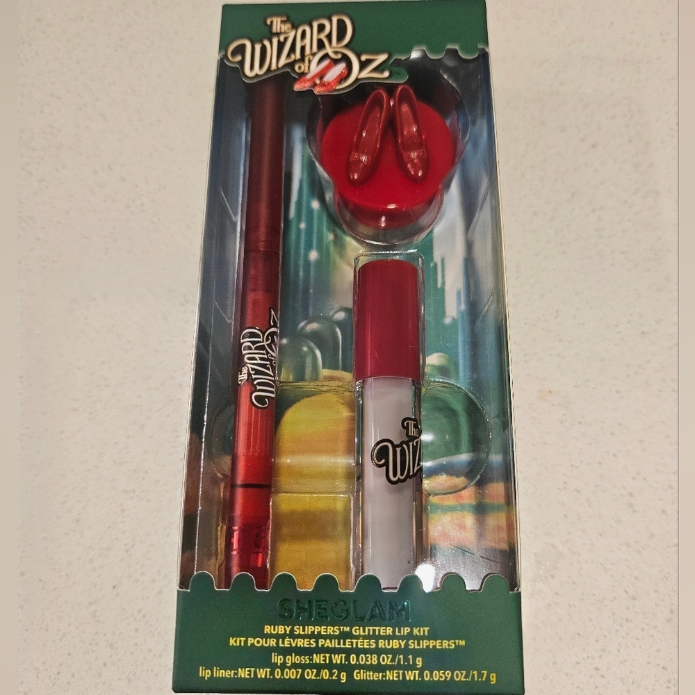 SHEGLAM Ruby Slippers Glitter Lip Kit - Red